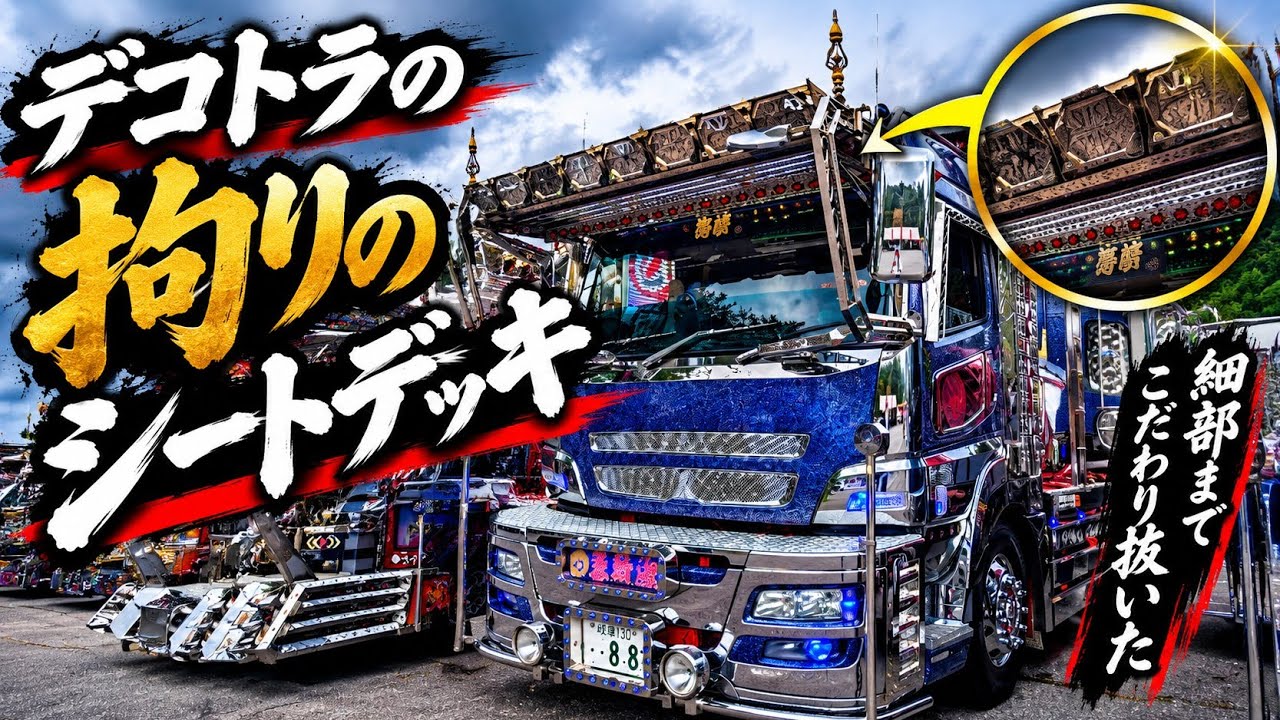 シートデッキ デコトラ ジェネキャン 拘りのパーツデコトラシートデッキ】見上げればそこには！ #デコトラ