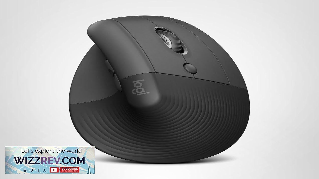 Logitech Lift Vertical Ergonomic Mouse Wireless Bluetooth or USB Receiver Quiet Clicks