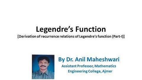 Derivation of recurrence relations of Legendre