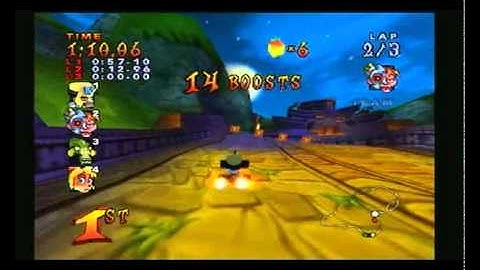 Crash Nitro Kart 101% Run Part 1: Terra - Trophies and Key