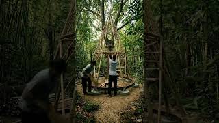We Build a Small Treehouse #treehouse #beforeafter #shorts