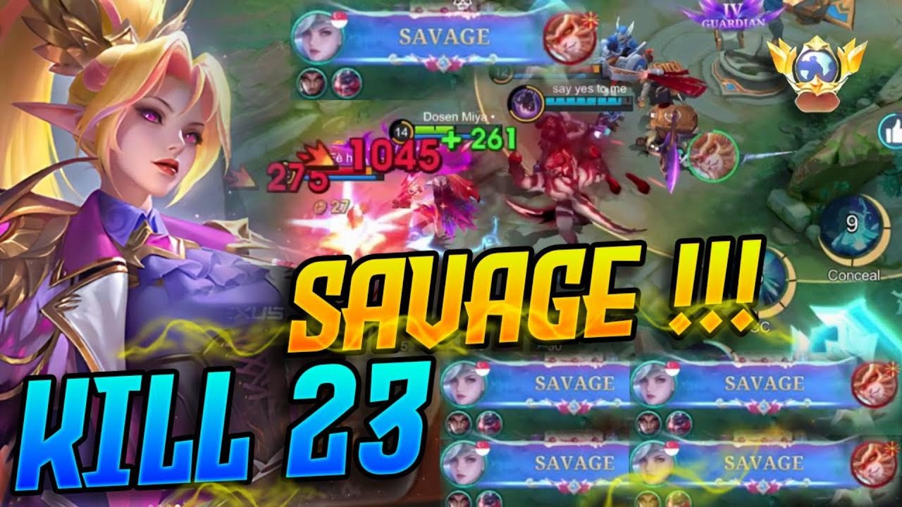 Kill 23!!! Miya Brutal Savage | Cara Main Miya Pemula | Cara Main Miya - mobile legends