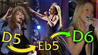Mariah Carey Singing Songs Higher and HIGHER Through The Years Live!