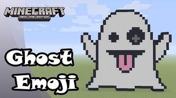 Minecraft: Pixel Art Tutorial and Showcase: Ghost Emoji (Halloween)