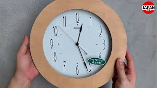 上等 セイコーSEIKO 掛け時計 連続秒針 KS466A Circular Wood Frame