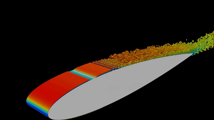 Large eddy simulation of the flow around NACA0012 airfoil - Re 408k