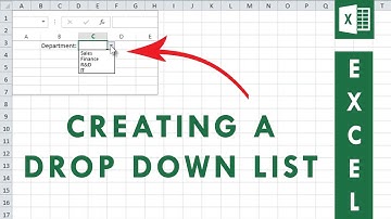 Creating a Drop Down List in Excel 2007