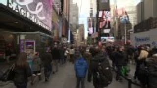 People say good riddance to 2015 in New York's Times Square