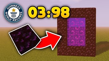 Minecraft Nether Portal in Under 4 Seconds! (World Record)