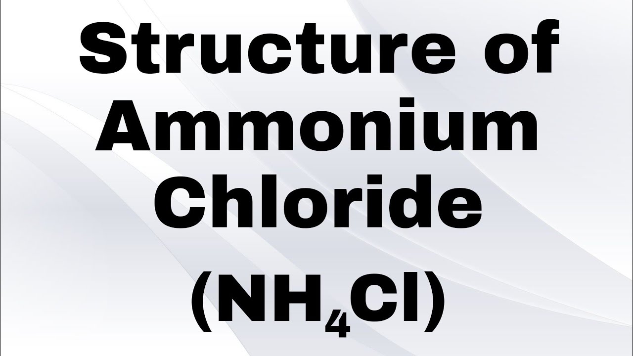 3d render of molecular structure of Ammonium chloride isolated