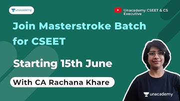 Join Masterstroke Batch for CSEET | Starting 15th June | CA Rachana Khare Shrivastava