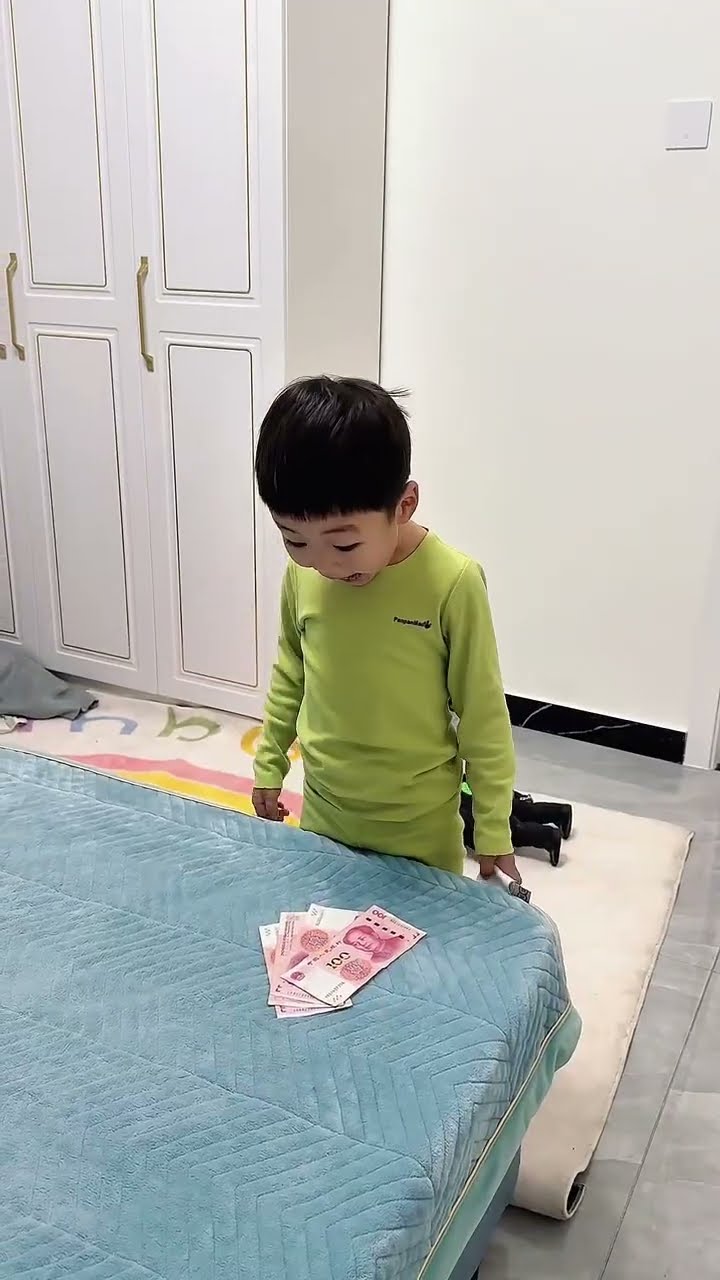 本来想逗逗儿子，结果万万没想到！#Cute baby#Cute#呆萌小米宝#聪明宝宝#萌娃