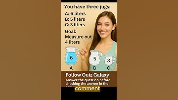 Can You Measure 4 Liters with These Jugs? | Brain Puzzle🧠🧠💧💧