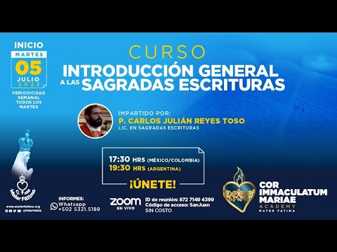 Curso Sagrada Escritura - Clase 3  -  19 de julio de 2022