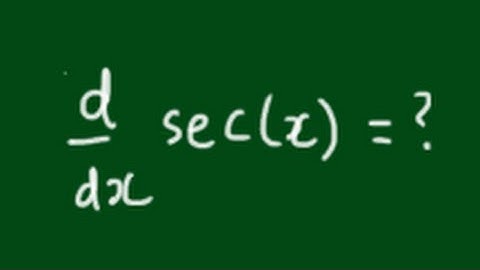 Derivative of sec(x)