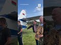 Священник РПЦ на &quot;воздушной колеснице&quot; освящает Бобруйск