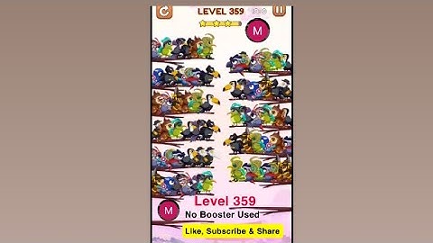 #bird #sort 2 #color #puzzle #level 359 #birdsort #colour #gaming #viral #trending #shorts #solution