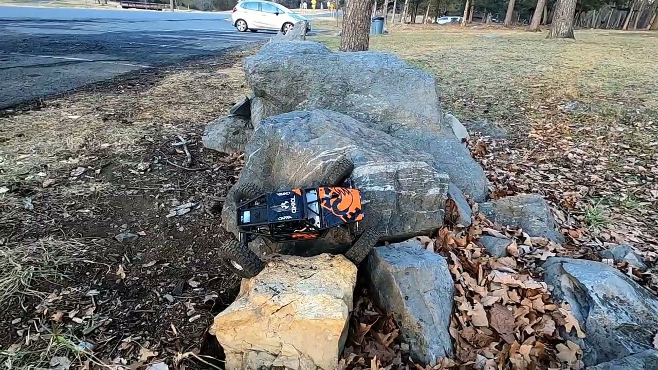 Axial Capra Crawling At The Park