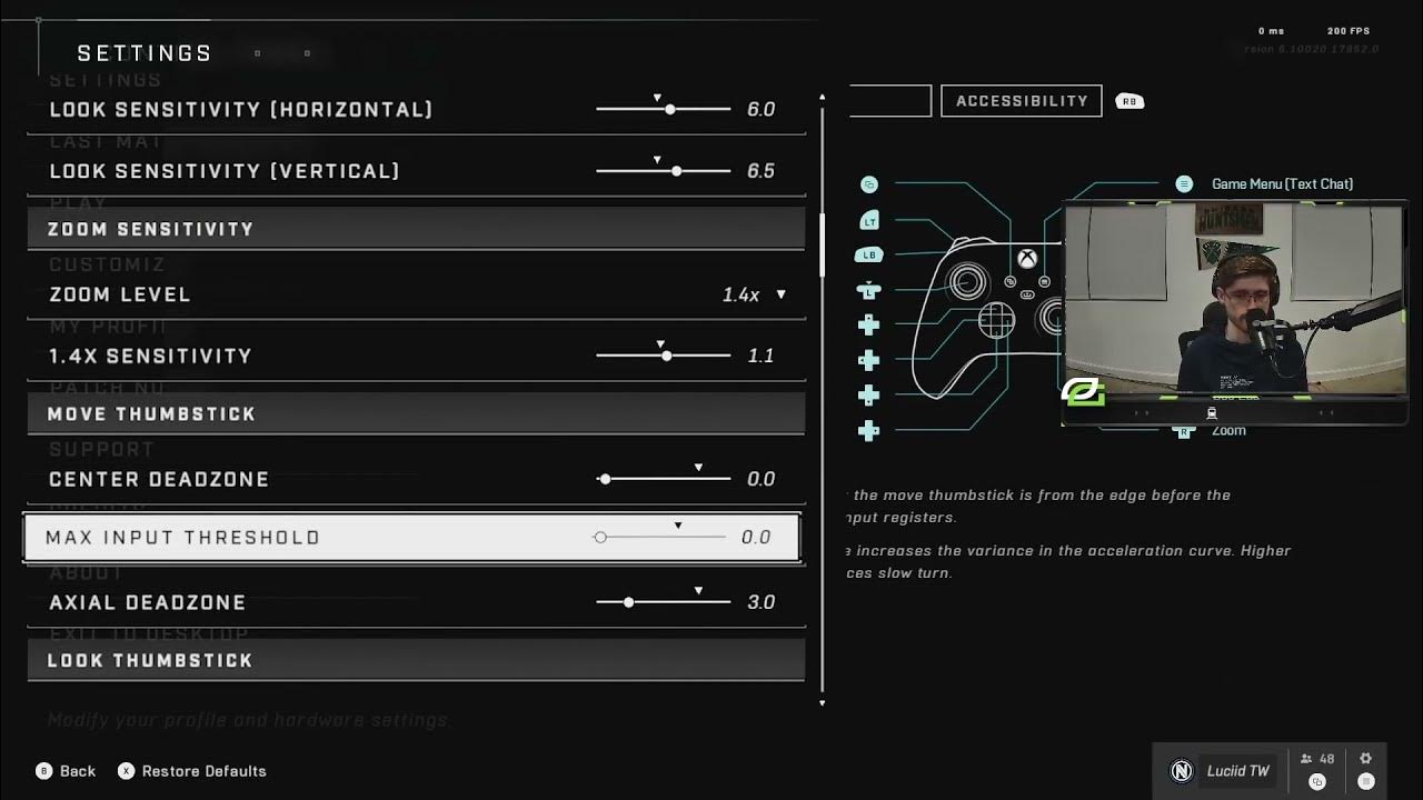 OPTIC Lucid's New Halo Infinite Controller Settings !!! YouTube