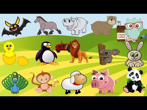 أسماء وأصوات الحيوانات للاطفال | تعليم أصوات الحيوانات
