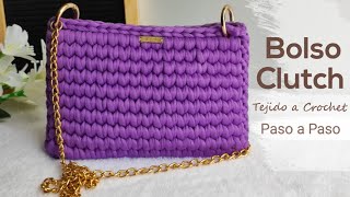 Bolso Clutch/ Tejido con Trapillo/ facil y Economico| paso a paso