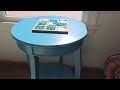 Acme Aberta Wooden Round End Table with Bottom Shelf in Teal