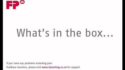 PostBase franking machine install 1. Whats in the box