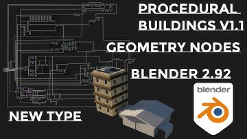 Procedural Buildings New Version For Blender 2.92 [Geometry Nodes]