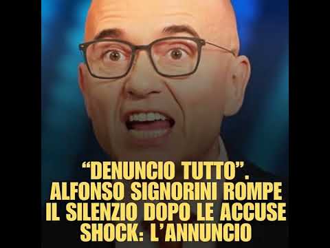 Video Alfonso Signorini rompe il silenzio e fa una dichiarazione shock contro Corona La notte io..