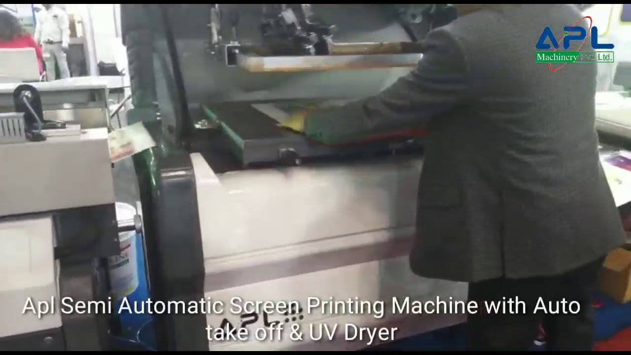 Apl Semi Automatic Screen Printing Machine with Auto Take Off & UV Dryer