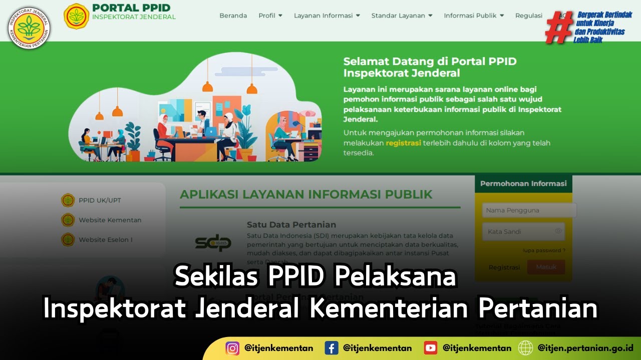 Sekilas PPID Pelaksana Inspektorat Jenderal Kementerian Pertaniann