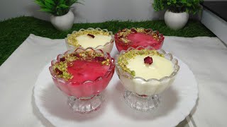 Mahalabia recipe! Arabian dessert ! Milk pudding #trending #food #cooking #pudding