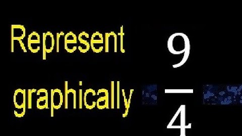 Represent 9/4 graphically . Graphic representation of fractions, graph