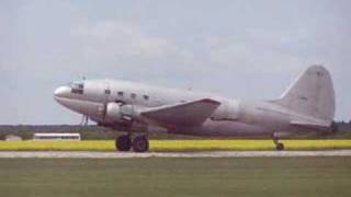 C46 commando taking off in Gimli