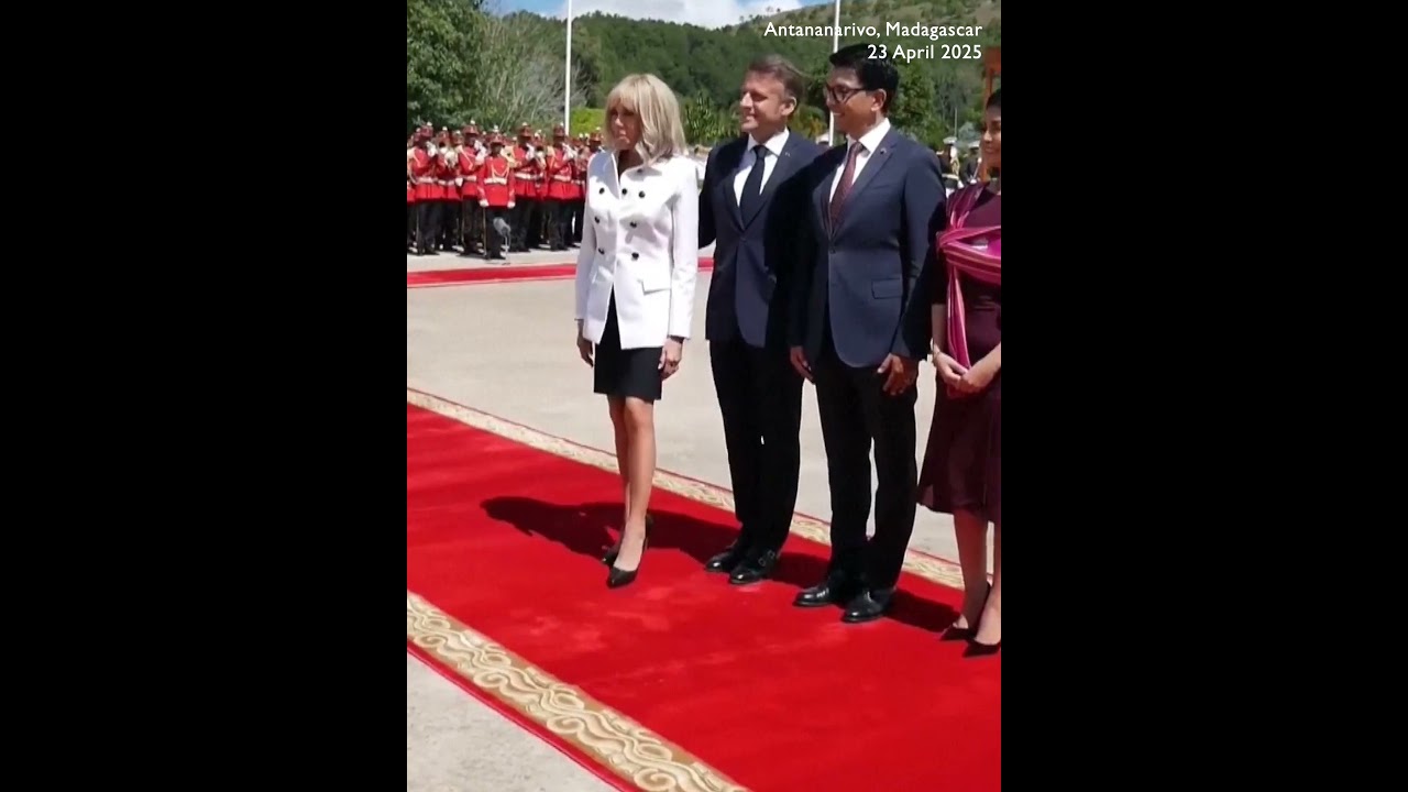 Macron in Madagascar for the first state visit by a French leader to the former colony in 20 years