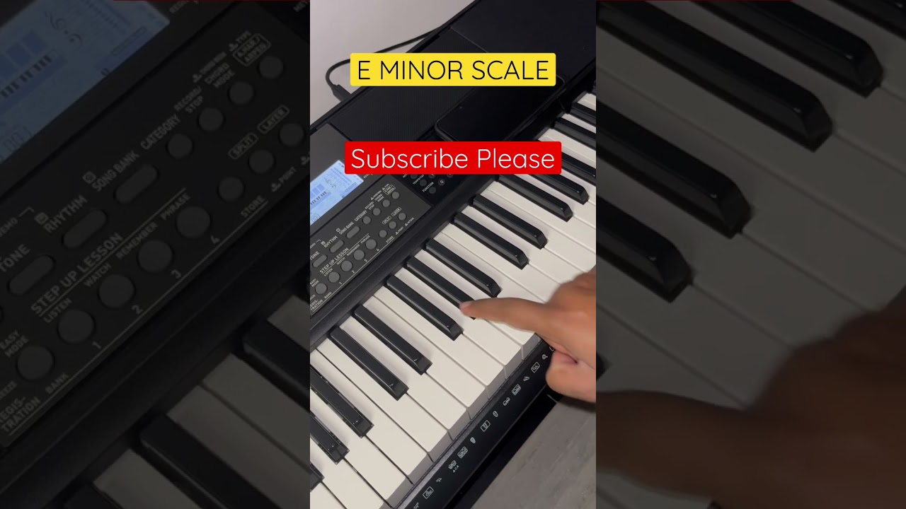 E Minor Scale - Minor Scales Tutorial | Music Theory | Piano Shorts | Keyboard Shorts 