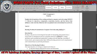 CS432 Assignment 2 Solution Spring 2026 , CS432 Assignment 2 Solution 2026 #CS432 #vuassignments