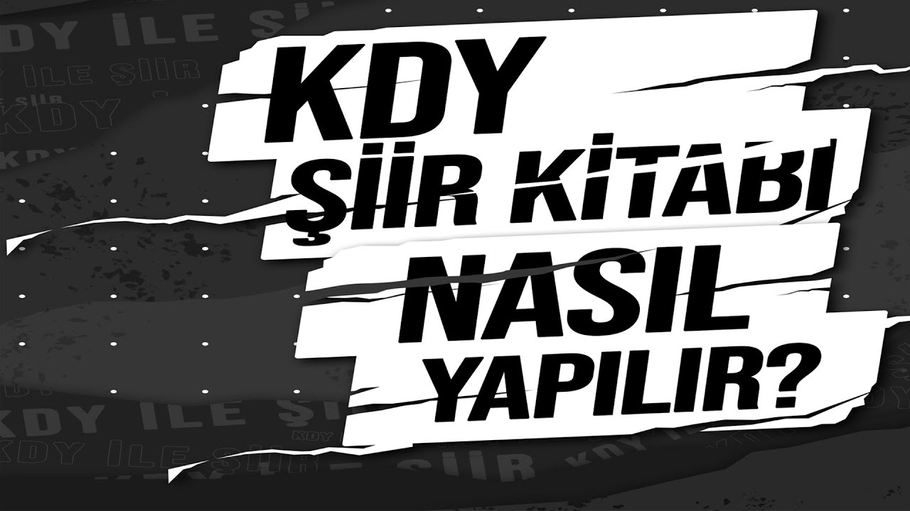 KDY ŞİİR KİTABI NASIL YAPILIR? KDY KİTAP BASIMI - KDY ŞİİR MİZANPAJ EĞİTİMİ