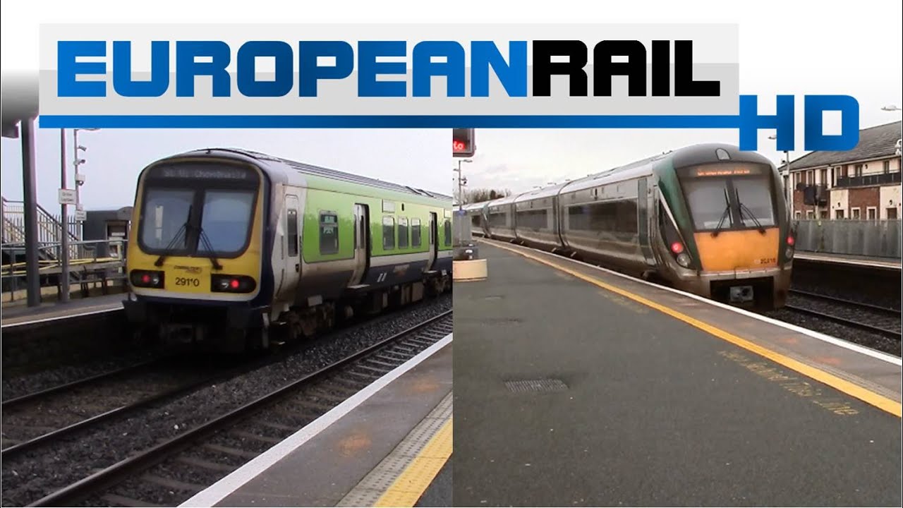 Irish Rail Commuter 29000 DMU 29010 & ICR 22000 DMU 22052 + 22010 departs Laytown Station