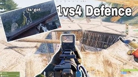 1 vs 4 Raid Defence against toxic group | RUST CONSOLE