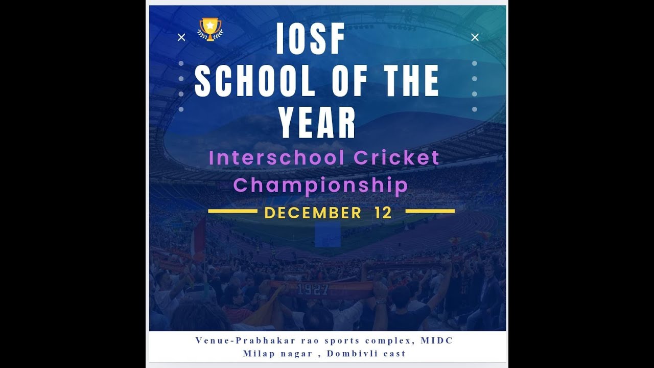 DAY 6 - IOSF - INTERSCHOOL CRICKET CHAMPIONSHIP 2025