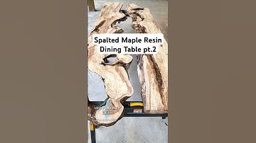 Spalted Maple Resin Dining Table pt.2 Trimming & surfacing flat Maple wood slabs