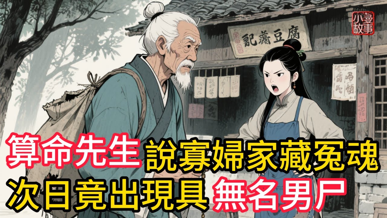 算命先生称寡妇门前藏冤魂，寡妇骂其造谣！夜半寡妇院内传来哭声，次日门内竟多了具无名男尸！#民間故事 #故事頻道 #感人故事 #情感故事 #睡前故事 #講故事 #善惡有報 #懸疑故事 #聼故事