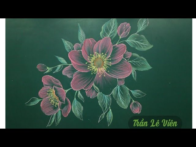 Vẽ Hoa Trang Trí Bảng - Youtube