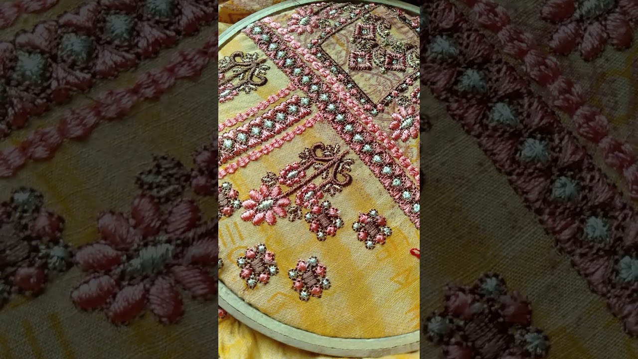 Hand embroidery dress design & Hand work YouTube
