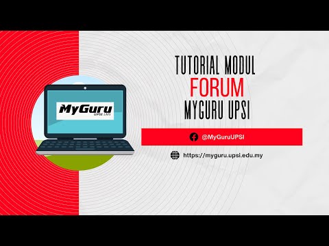 Tutorial Modul Forum MyGuru UPSI (rujukan pensyarah)