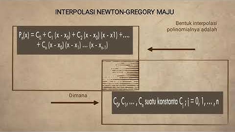Interpolasi polinom Newton & newton-gregory