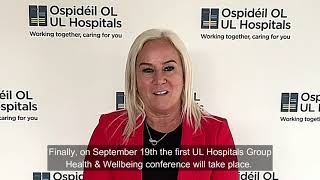 August 2023 | Staff message from Prof. Colette Cowan, CEO, UL Hospitals