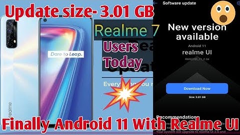 Realme 7 New Update!! With Android 11 with Realme UI 2.0