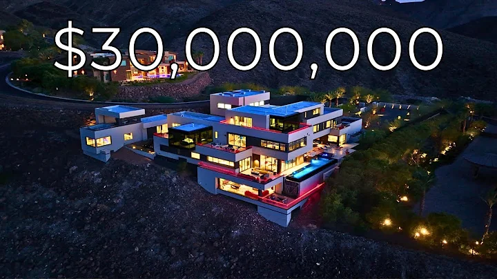 Inside a $30,000,000 Ultra Modern Las Vegas Mansion with 4 Levels and a Full Tennis Court!
